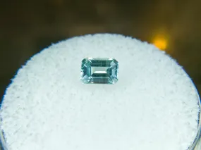 0.65ct EMERALD CUT STEEL BLUE NATURAL MONTANA SAPPHIRE