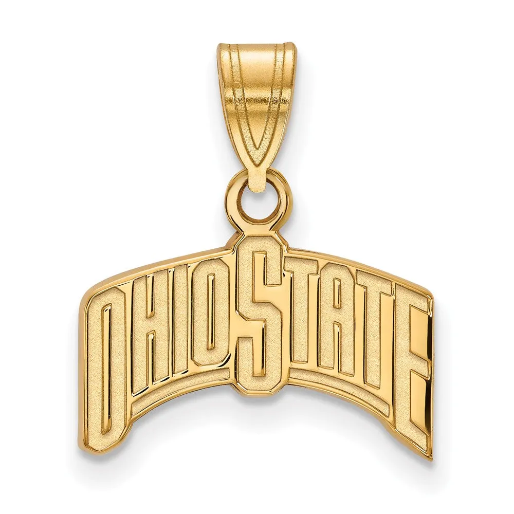 10k Yellow Gold Ohio State Medium 'OHIO STATE' Pendant