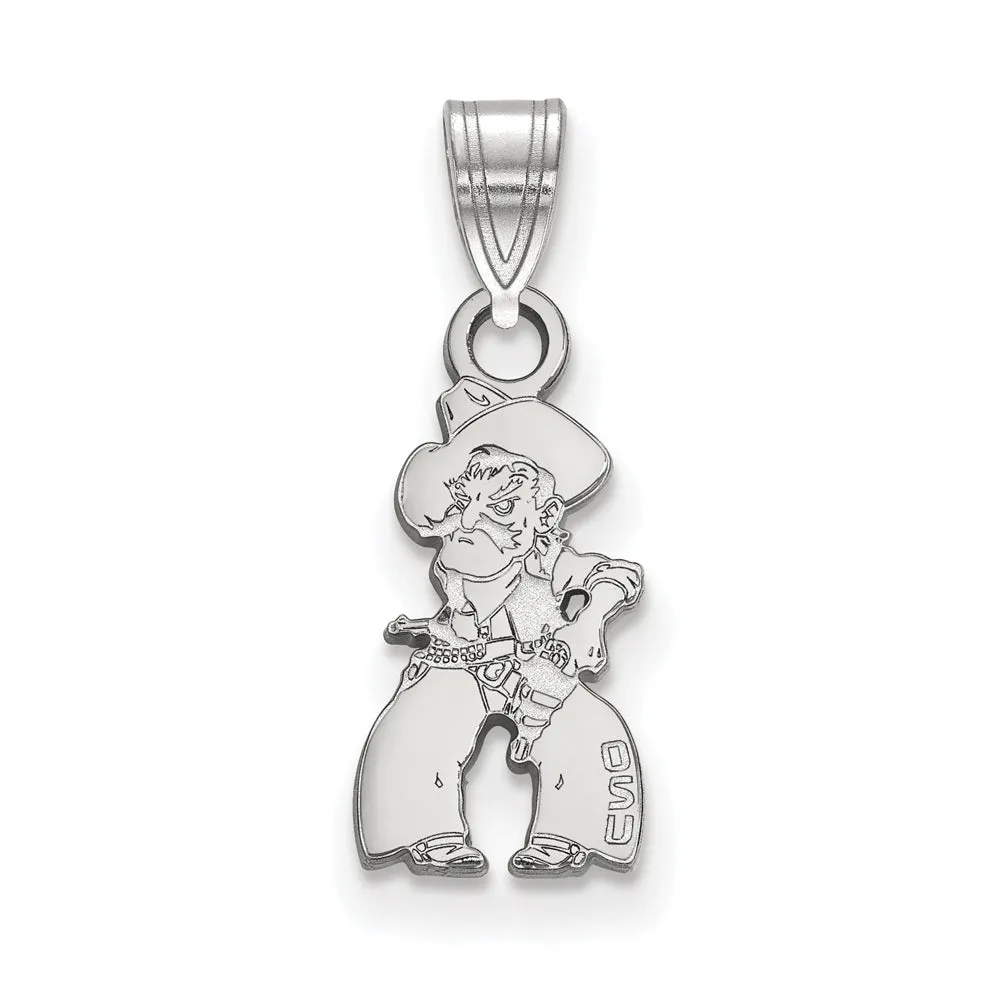 14k White Gold Oklahoma State Small Mascot Pendant