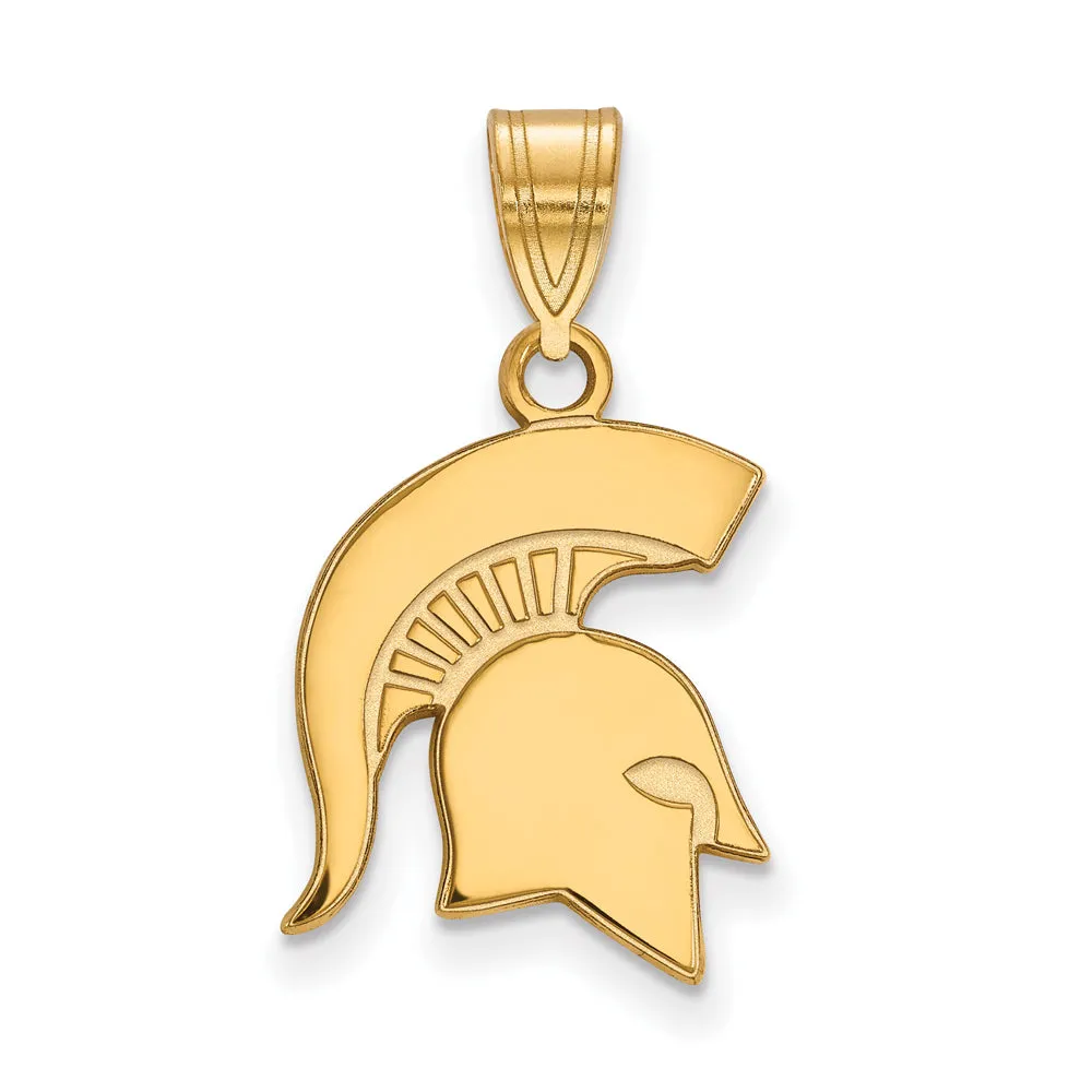 14k Yellow Gold Michigan State Medium Logo Pendant