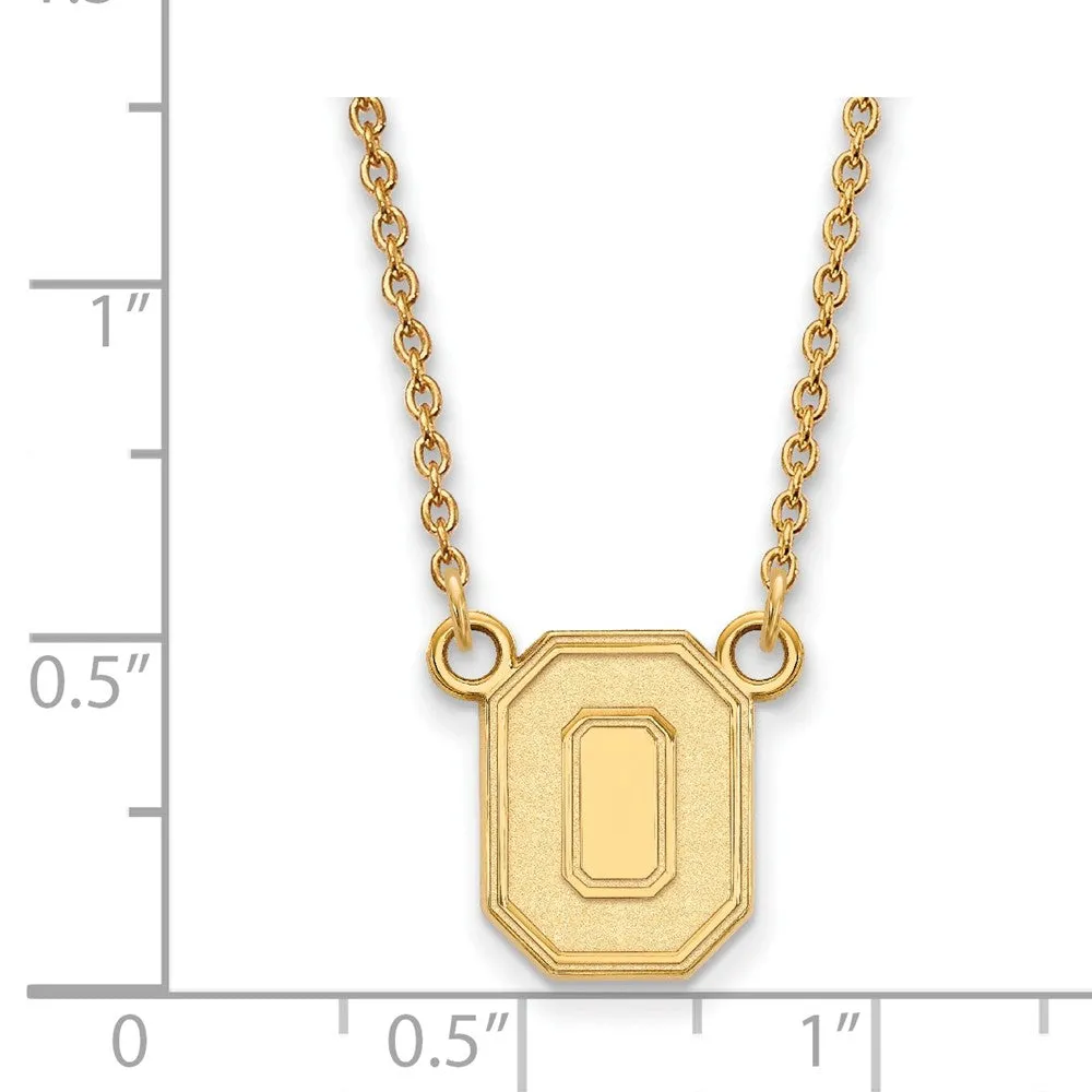 14k Yellow Gold Ohio State Small Pendant Necklace