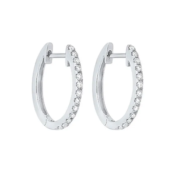 14KT WHITE GOLD DIAMOND (1/4CTW) EARRING