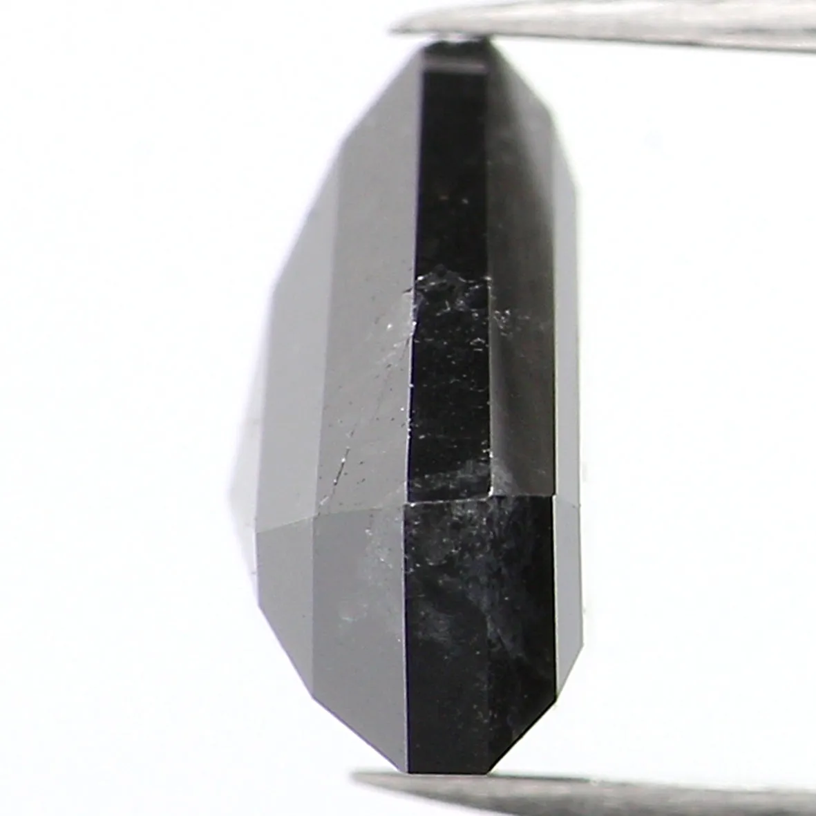 1.97 Ct Natural Loose Shield Shape Diamond Salt And Pepper Shield Cut Diamond 7.30 MM Black Gray Color Shield Shape Rose Cut Dia