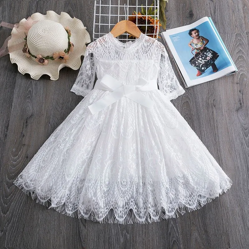 2023 Baby Girl Dress Long Sleeve Princess Costume For Kids Clothes Girl Party Dresses Children Boutique Clothing 2 3 4 5 6 Years