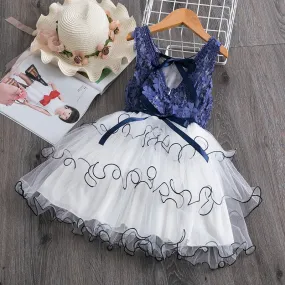 2023 Baby Girl Dress Long Sleeve Princess Costume For Kids Clothes Girl Party Dresses Children Boutique Clothing 2 3 4 5 6 Years