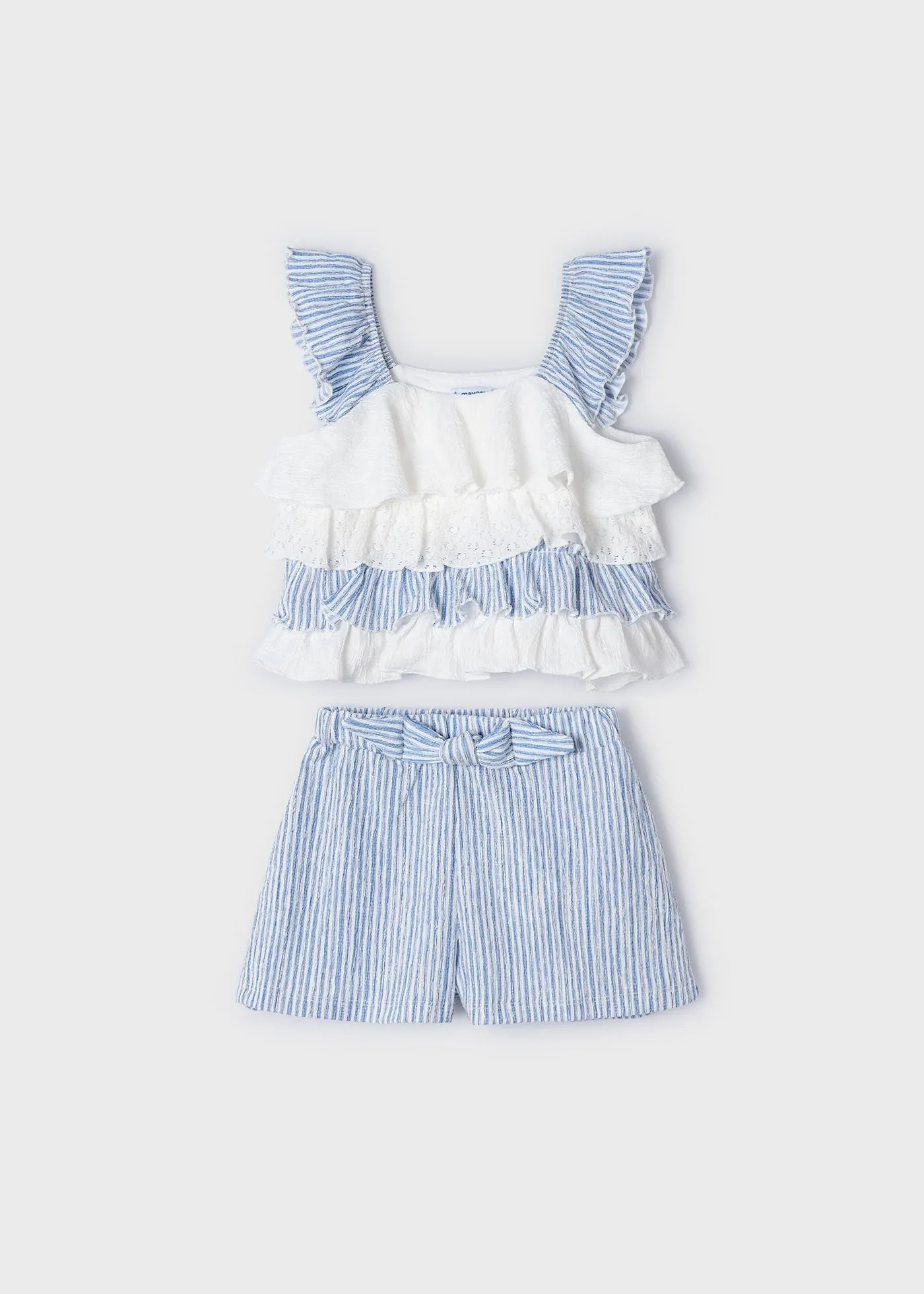 3259 - Shorts set for girl - Indigo