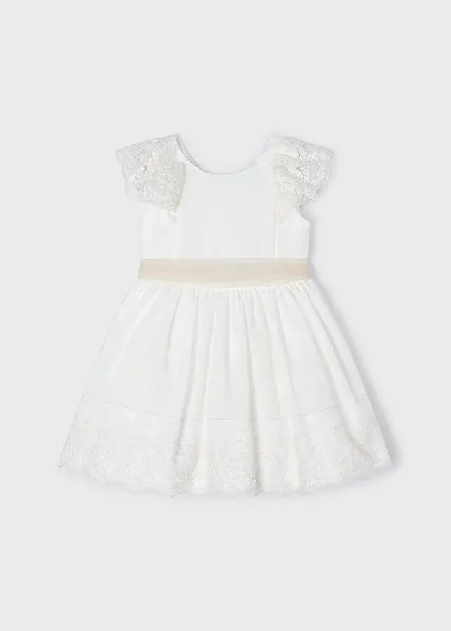 3914 - Girls belted dress - linen