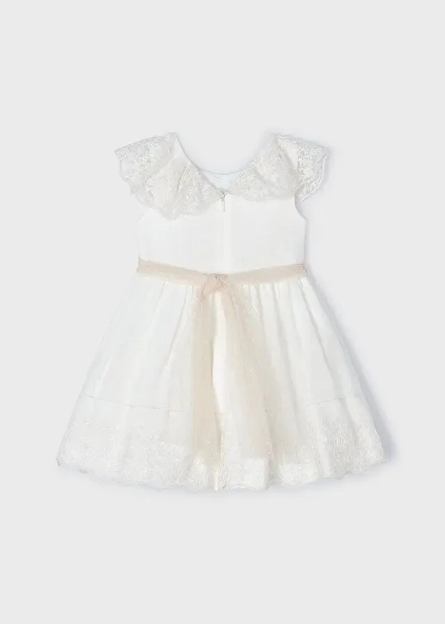 3914 - Girls belted dress - linen