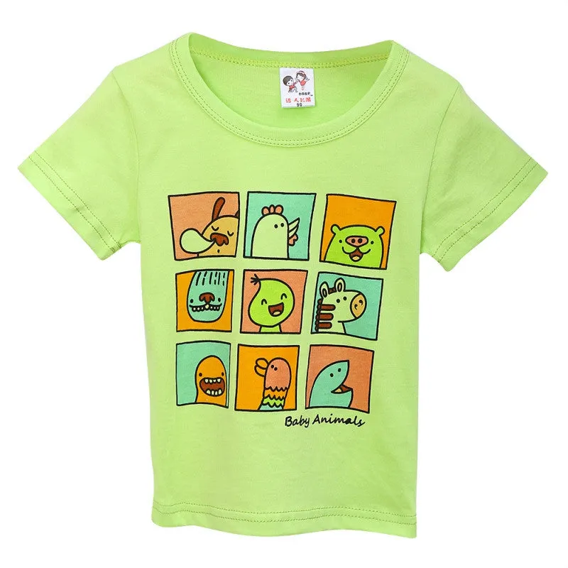 6 styles Kids Clothes Short Sleeve Cartoon Boys T-Shirt roupas infantis menino PY2 SM6