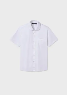 6116 - Boys Short sleeve dress shirt - White