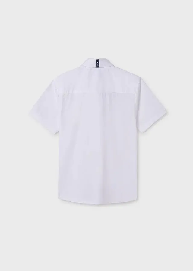 6116 - Boys Short sleeve dress shirt - White