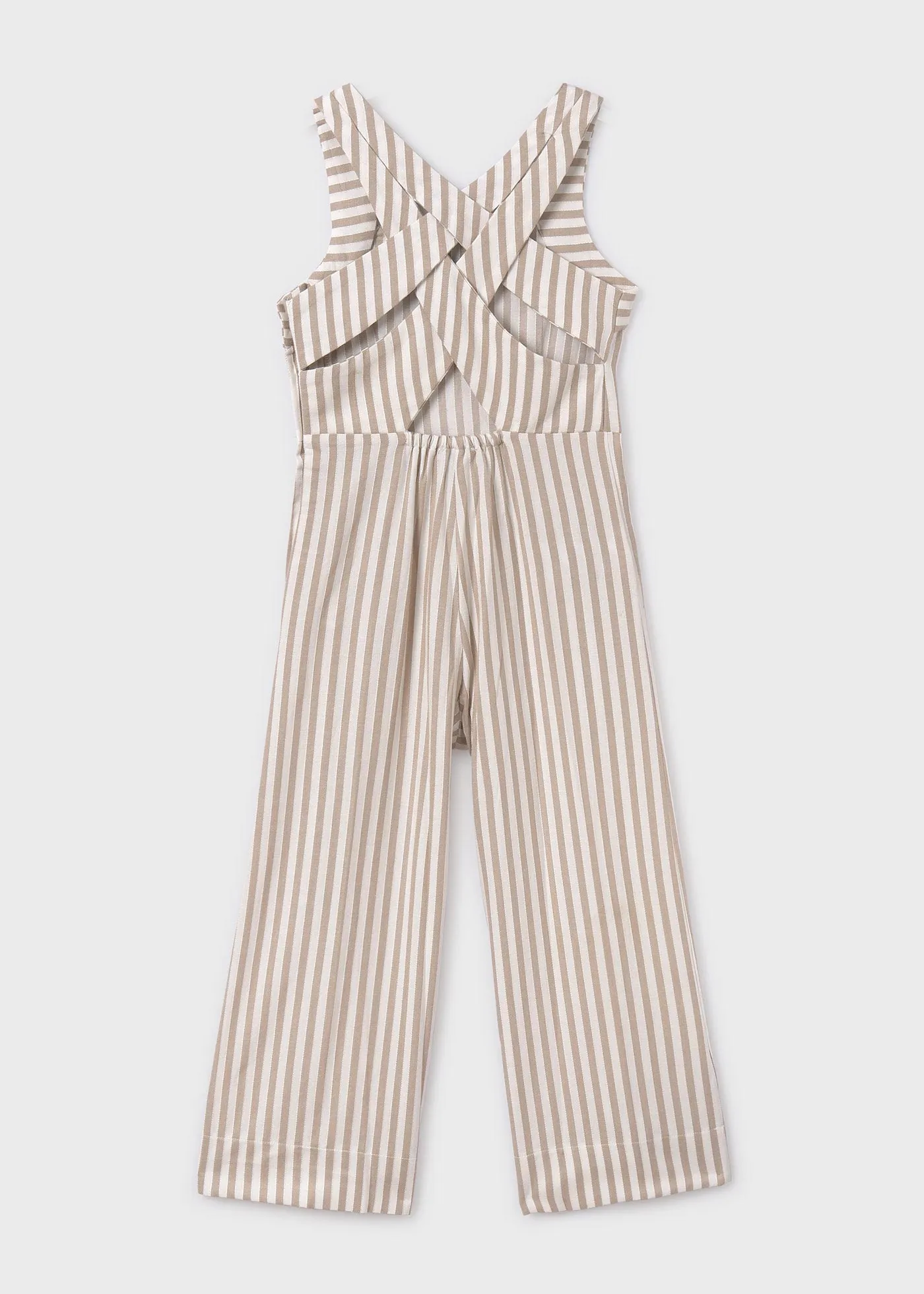 6855 - Stripes jumpsuit for teen girl - Beige