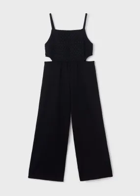 6859 - Knit jumpsuit for teen girl - Black