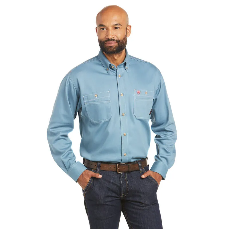 Ariat, FR Vented Work Shirt, 10035433, Steel Blue - FireProtectionOutfitters