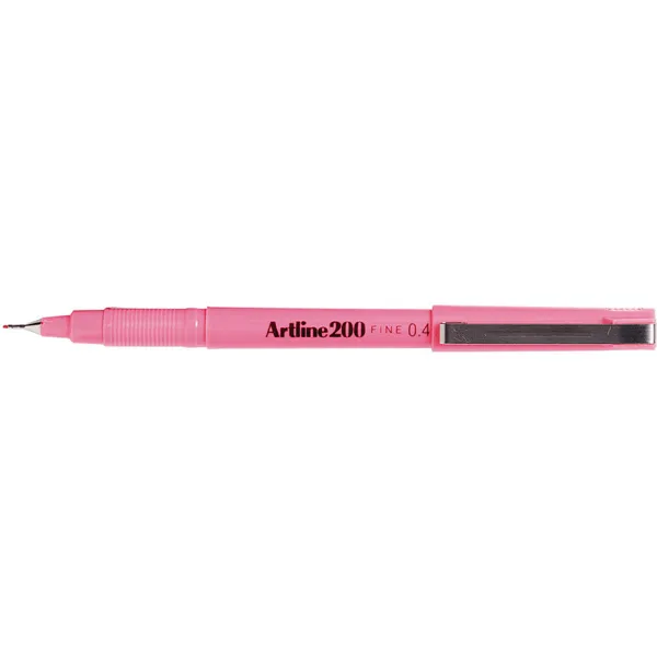 Artline 200 Fineliner Felt Tip Pen 0.4mm Pink Box 12