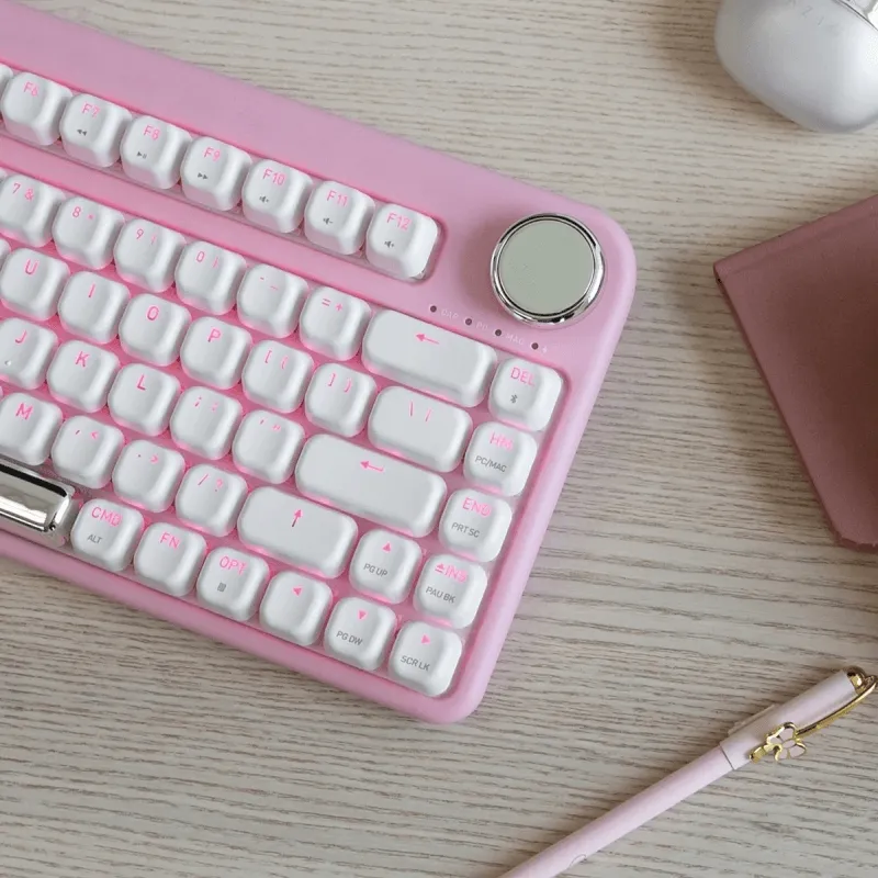 AZIO IZO Mechanical TKL Keyboard Wireless Series 2 Pink Blossom