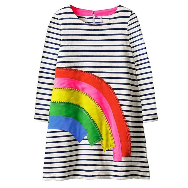 Baby Girls Dress Long Sleeve Vestidos Kids Unicorn Party Dresses for Girls Clothes Princess Dress Christmas Children Clothing