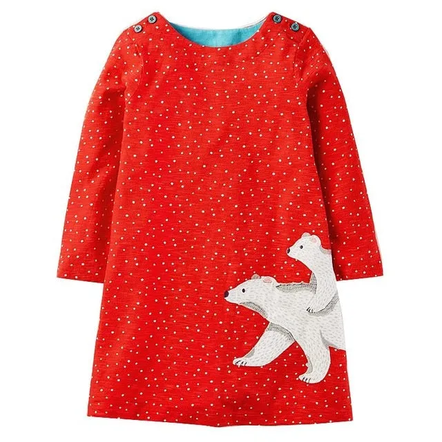 Baby Girls Dress Long Sleeve Vestidos Kids Unicorn Party Dresses for Girls Clothes Princess Dress Christmas Children Clothing