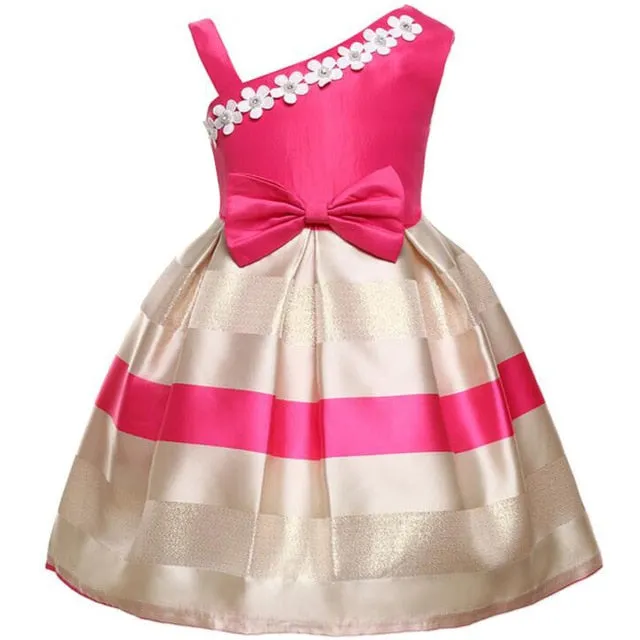 Baby Girls Striped Dress For Girls Formal Wedding Party Dresses Kids Princess Christmas Dress costume Children Girls Clothing