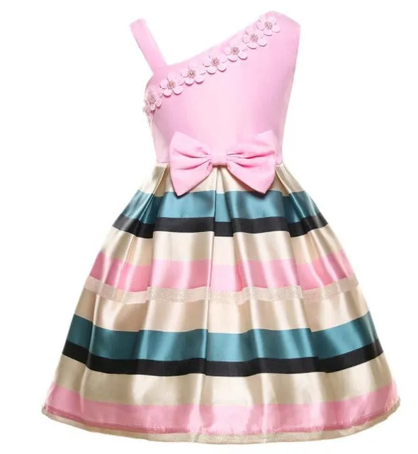 Baby Girls Striped Dress For Girls Formal Wedding Party Dresses Kids Princess Christmas Dress costume Children Girls Clothing