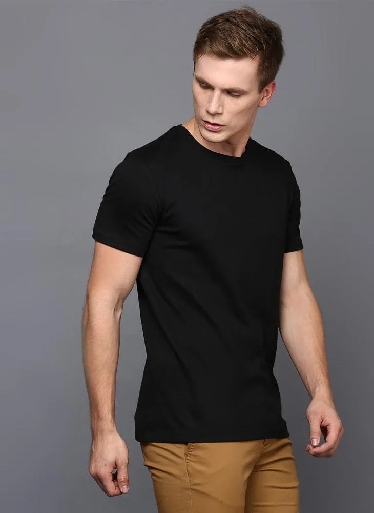 Basic Black Crew Neck T-Shirt