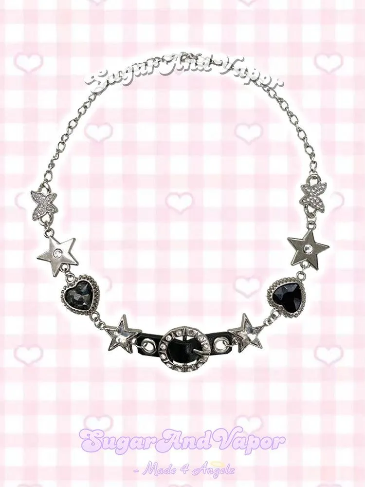 Batya Y2K PU Star Chain Choker