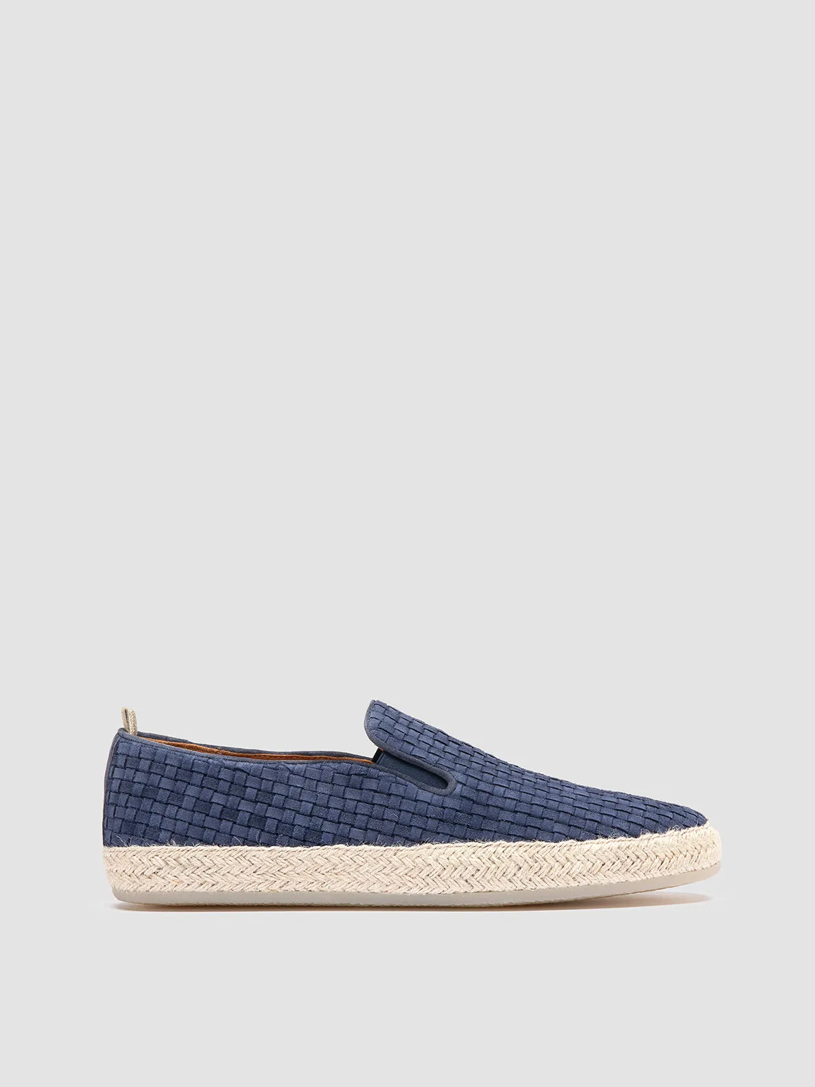 BOWLINE 001 - Blue Woven Espadrille Shoes