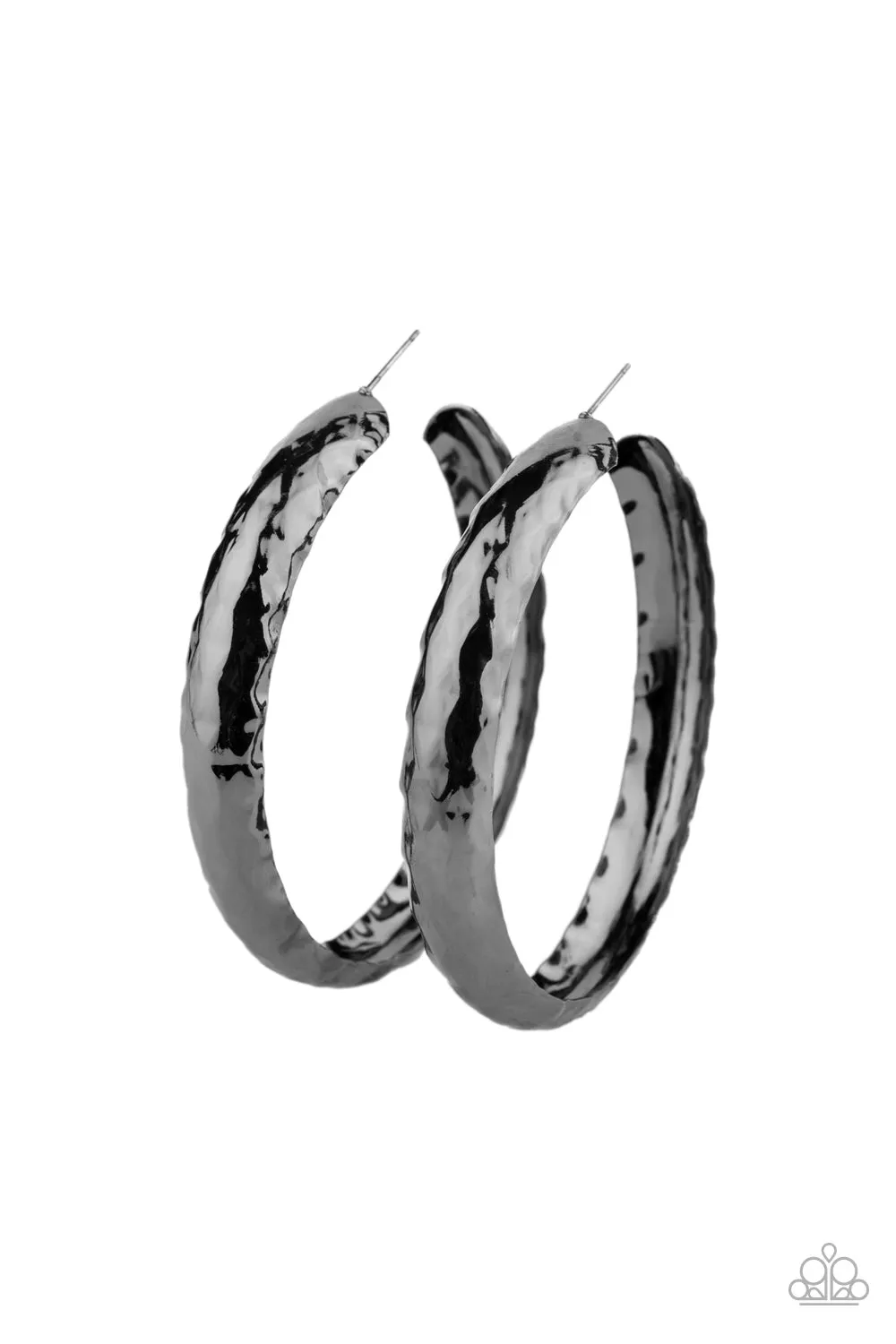 Check Out These Curves - Black Hoop Earring