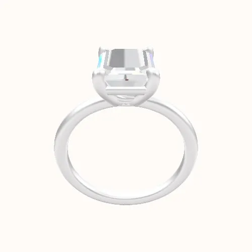 Classic Solitaire Engagement Ring With Low Set Four Prong Head