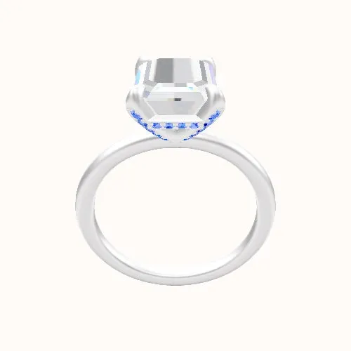 Classic Solitaire Engagement Ring With Pave Basket Head