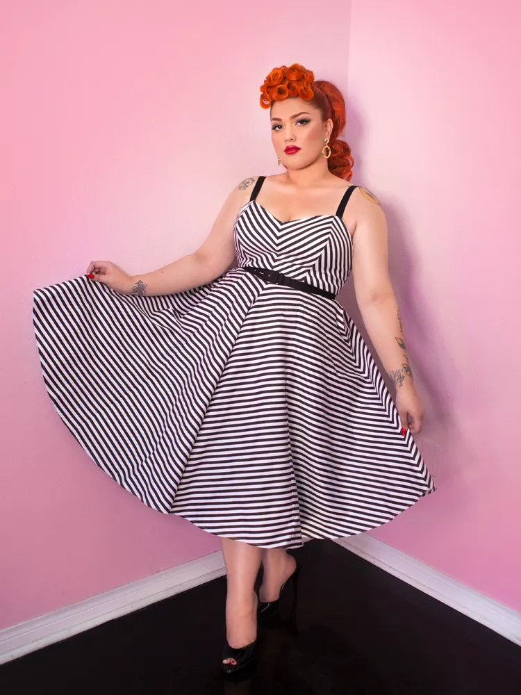 Dollface Dress in Black and White