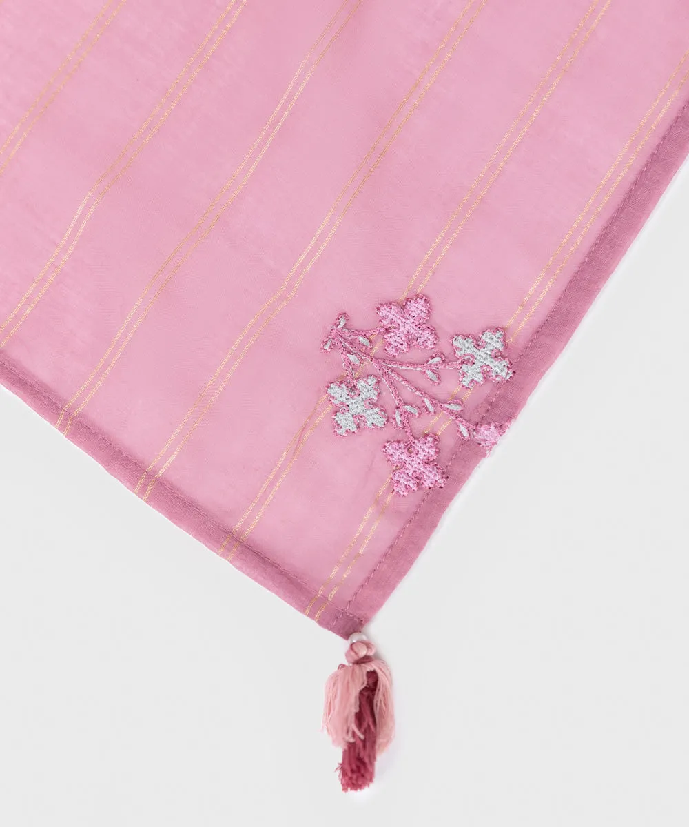 Embroidered Zari Voile Dupatta