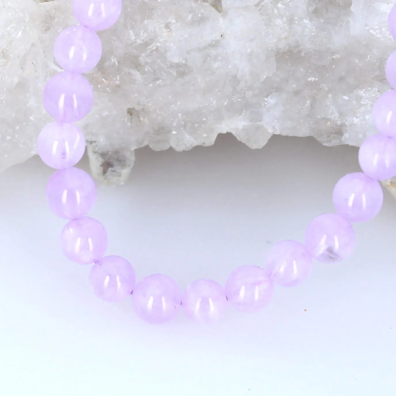 Gem Kunzite Beads Round 6mm Pink Lavender 8