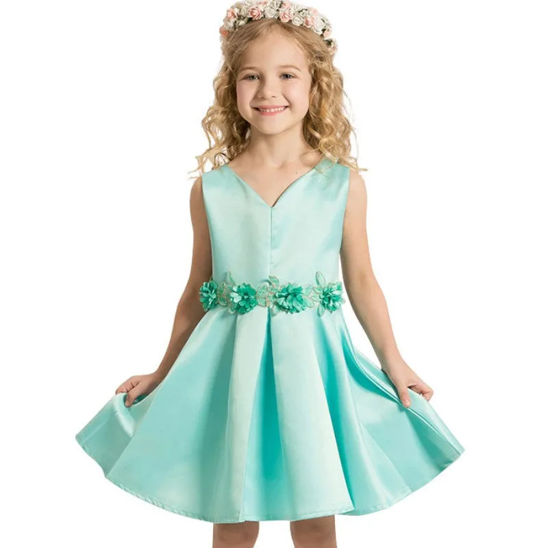 Girls Dress High-grade Wedding Dresses Children Embroidered Party Dresses Bridesmaid Dress Girl Kids Clothes PY2 SM6