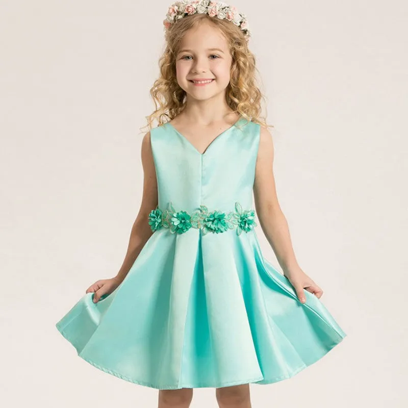 Girls Dress High-grade Wedding Dresses Children Embroidered Party Dresses Bridesmaid Dress Girl Kids Clothes PY2 SM6