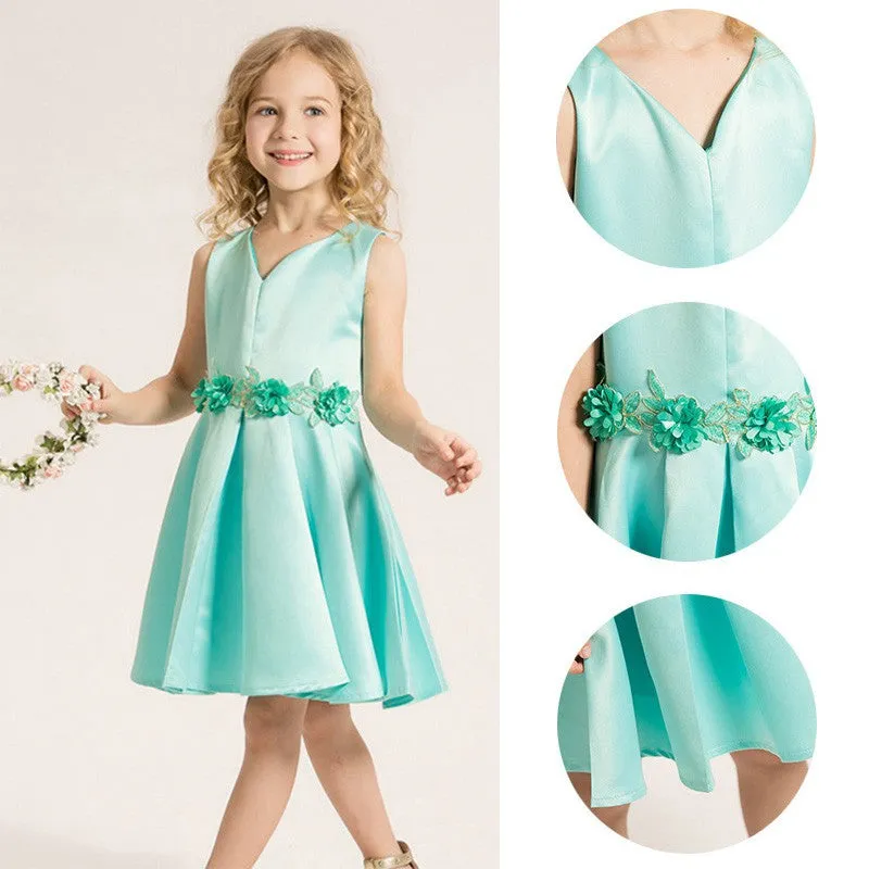 Girls Dress High-grade Wedding Dresses Children Embroidered Party Dresses Bridesmaid Dress Girl Kids Clothes PY2 SM6