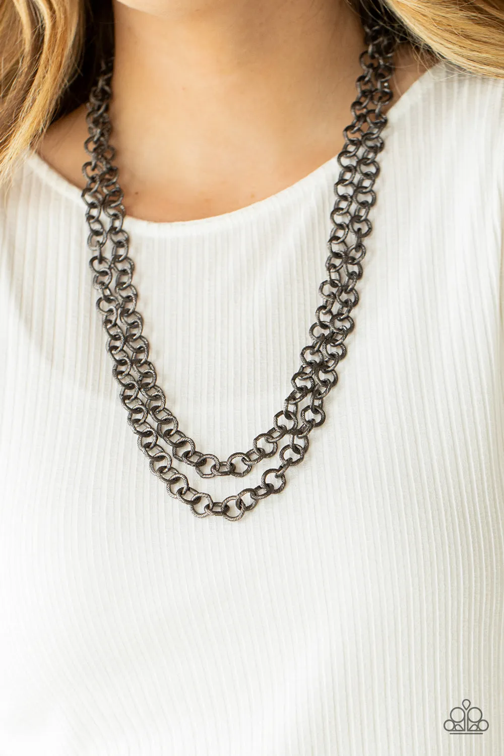 Grunge Goals - Black Necklace