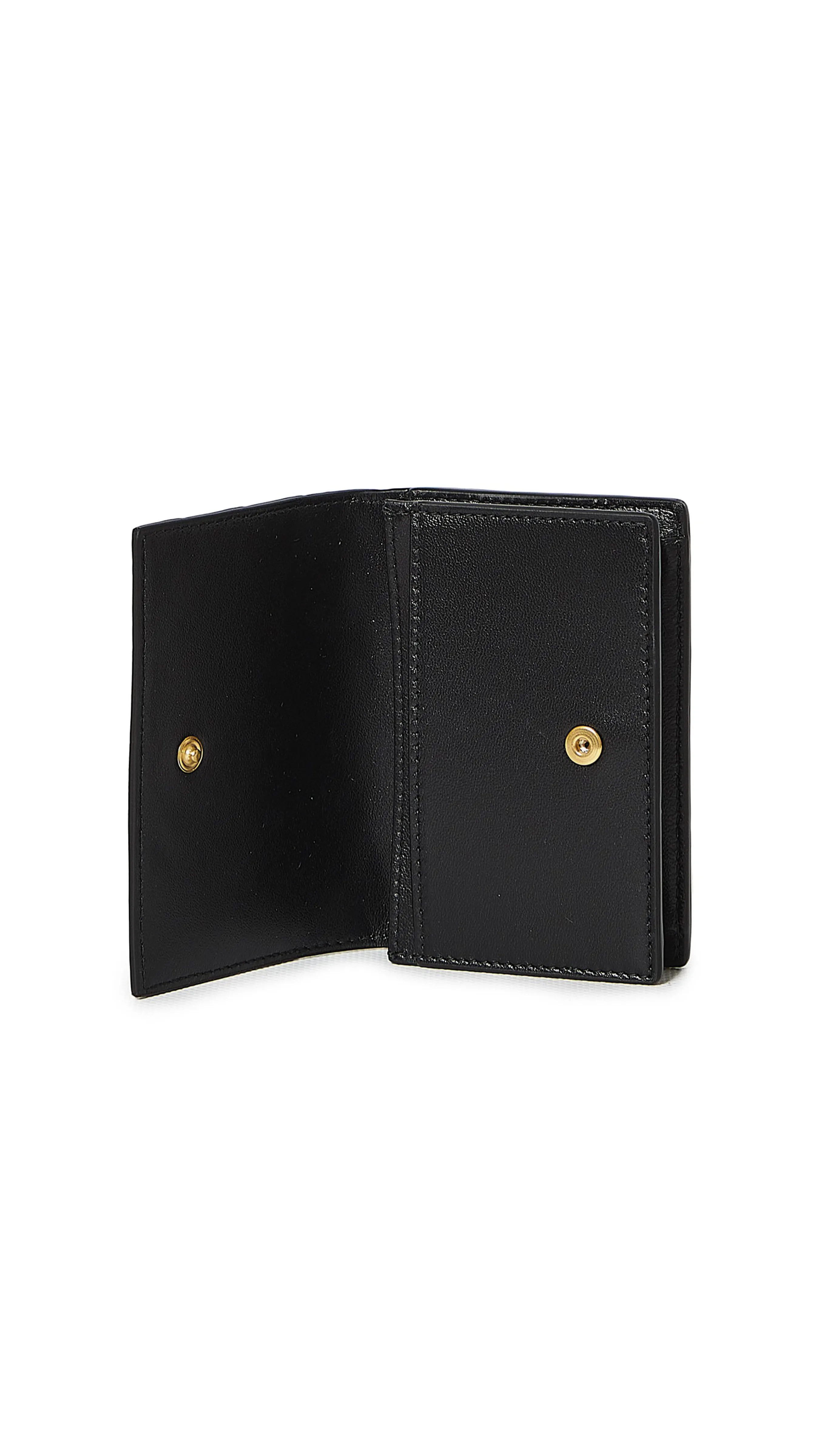 Intrecciato Business Card Case - Black