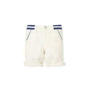 Karate KNITTED BERMUDA SHORTS - OPTICAL WHITE