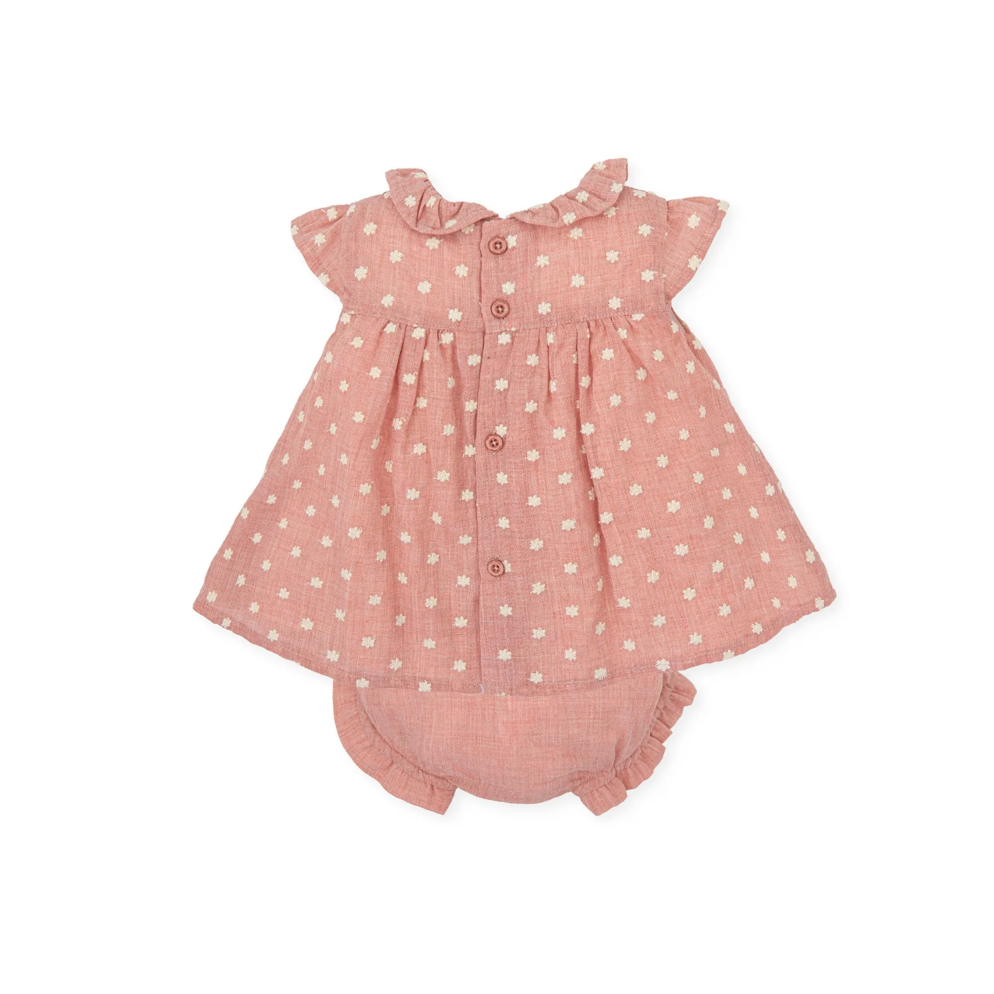 Kendo baby WOVEN DRESS & BRIEFS - PETAL