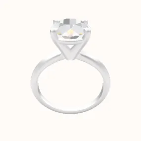 Knife Edge Engagement Ring With High Set Four Prong Head