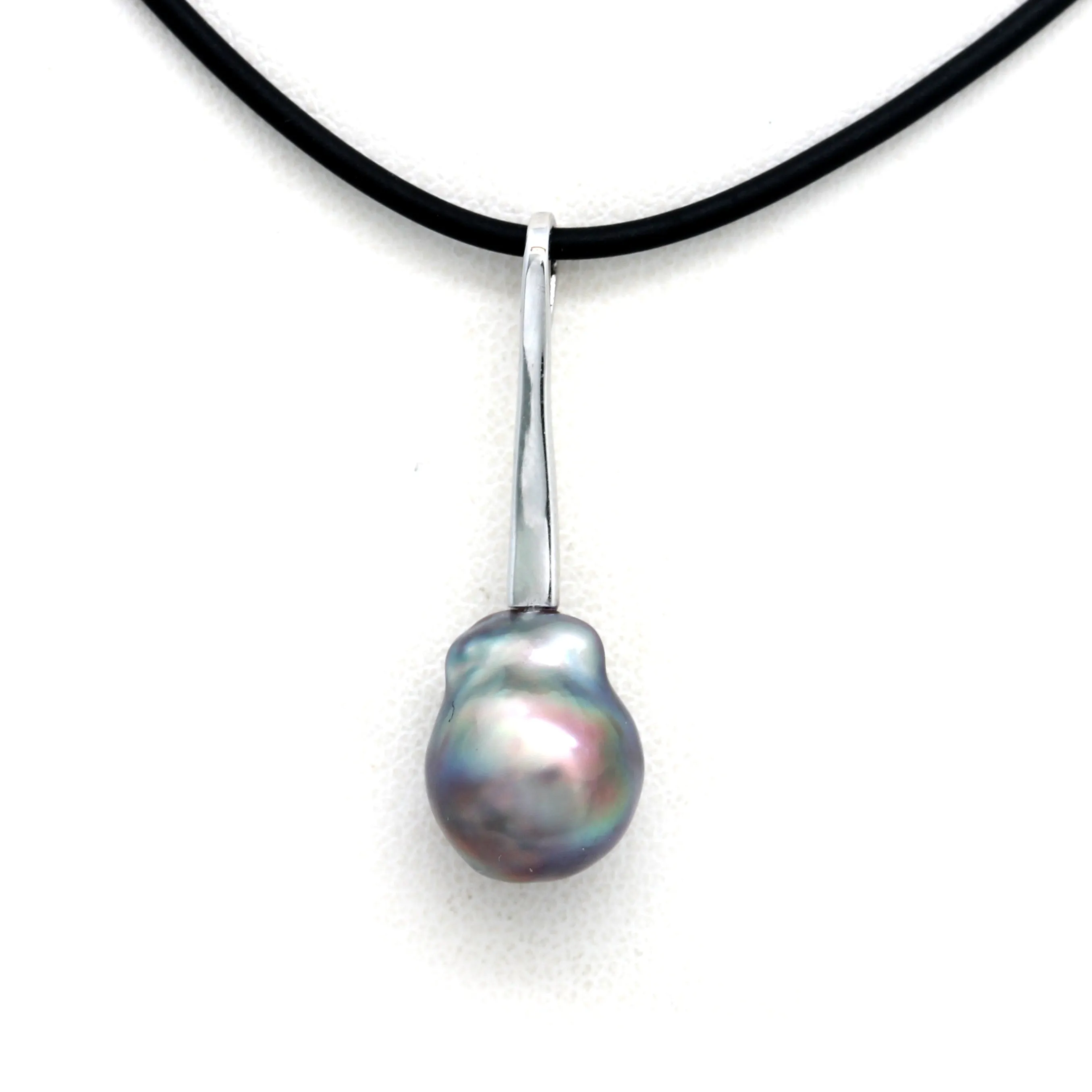 Longhi 14K White Gold Pendant with Cortez Pearl