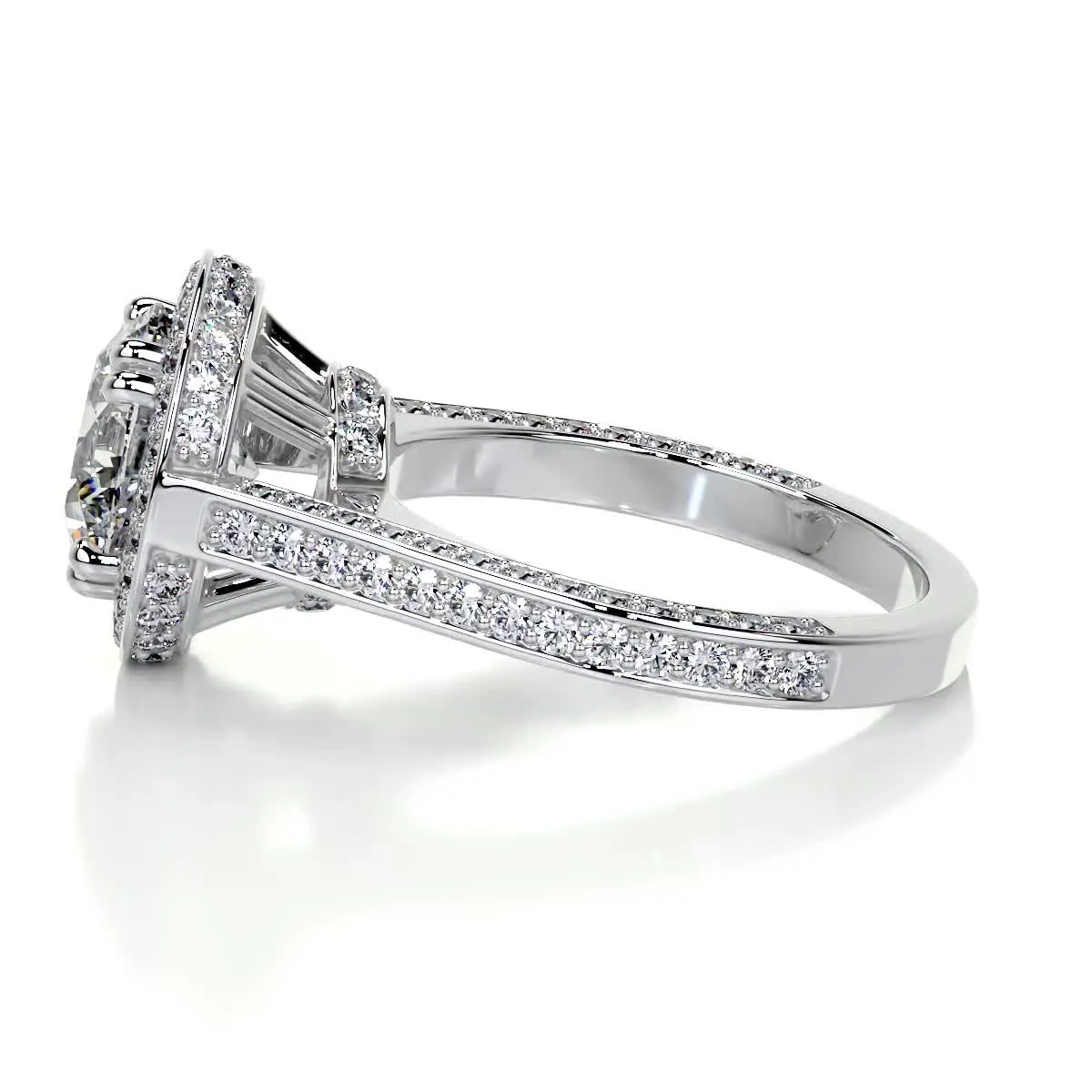 Lynn Diamond Engagement Ring -14K White Gold