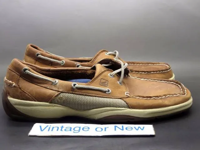 Men's Sperry Top-Sider Intrepid 2-Eye Dark Tan Leather B...