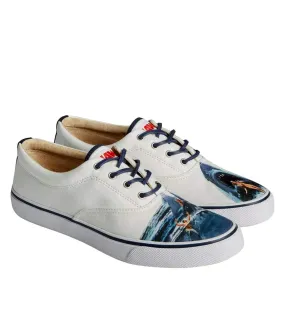 Mens striper ii cvo jaws rawhide laces trainers white Sperry