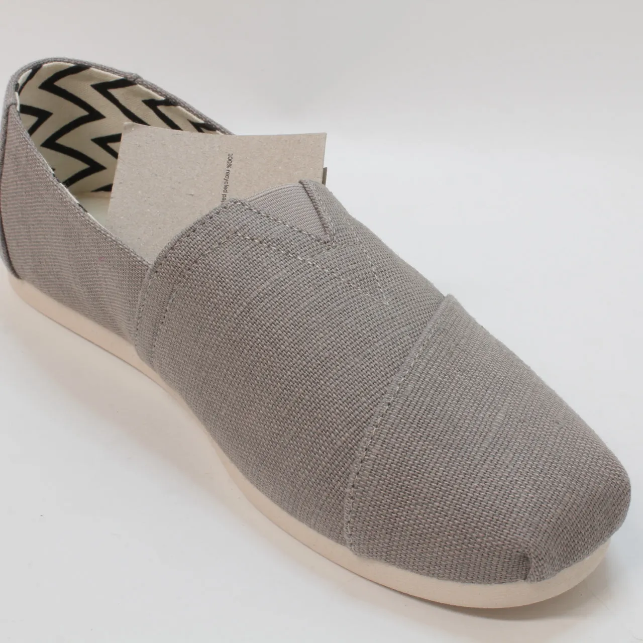 Mens Toms Toms Classic Alpargata Cement Heritage Canvas Uk Size 8