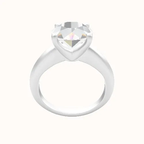 Modern Knife Edge Engagement Ring With Four Prong Head