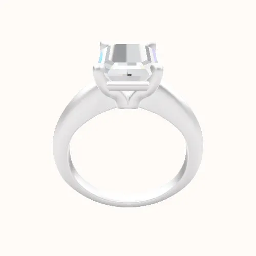 Modern Knife Edge Engagement Ring With Standard Four Prong Head