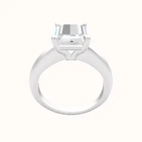 Modern Knife Edge Engagement Ring With Standard Four Prong Head