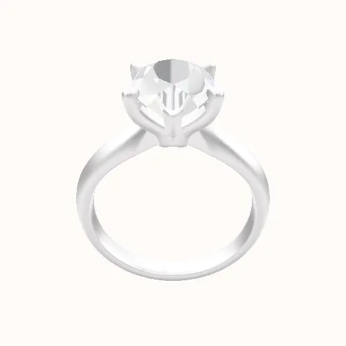 Modified Knife Edge Engagement Ring With Standard Four Prong Head